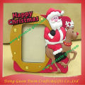 Father Christmas soft pvc photo frame magnet for promotion